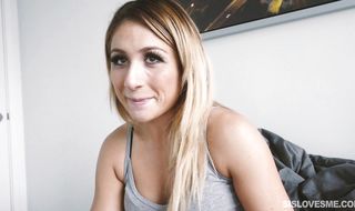 Insatiable bitch Chloe Lane's sweaty body glistens while she takes stiff fang