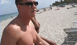 Attractive male has a slutty dark-haired latin Celeste riding his hard pole