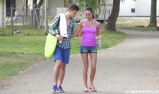 Goluptious Eveline has her cherry dived previous to being fucked