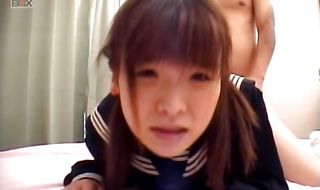 Sugary gf Manami Yuki is gently sucking one of the giant dinkys she has ever seen